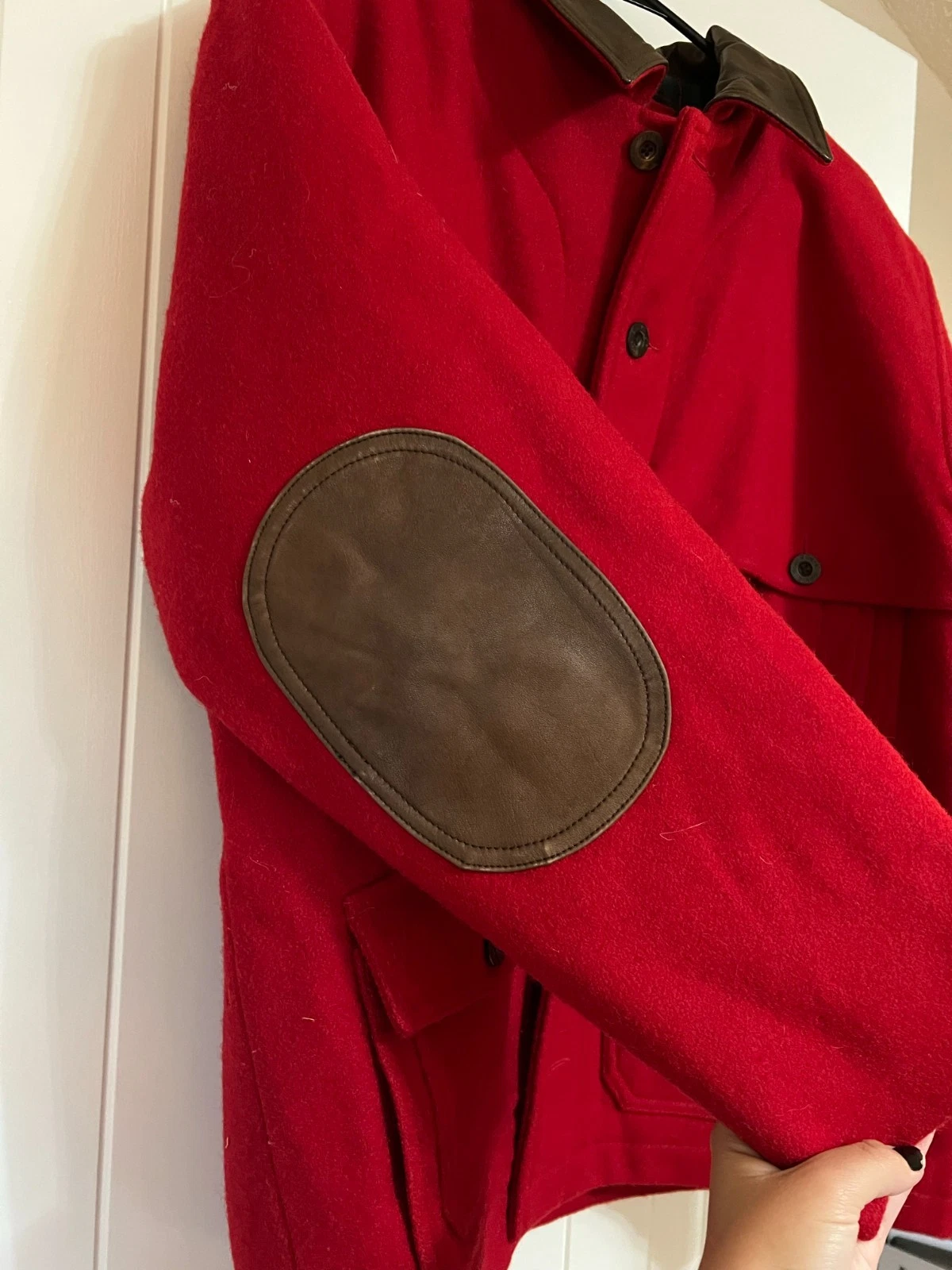 Orvis Rugged Canvas Barn Jacket Plaid Flannel Lined Mens L Red Outdoor Coat image 2