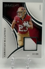 Christian McCaffrey 2025 Panini Immaculate #94 2-Color Jersey Patch /99! 49ers