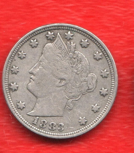 1883 Liberty Head-V Nickel No Cents "First Year Issue" Coin ONE COIN