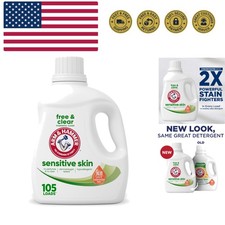 Sensitive Skin Free & Clear Liquid Laundry Detergent, 105 fl oz, 105 Loads 0.19 per gallon