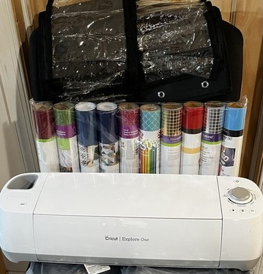 Cricut Explore One Bundle Including Die-Cut Machine, 10 Rolls Vinyl, 1 Holder 