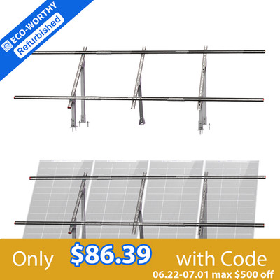 ECO-WORTHY Adjustable Solar Panel Mounting Brackets Kit System for 4PCS Panels