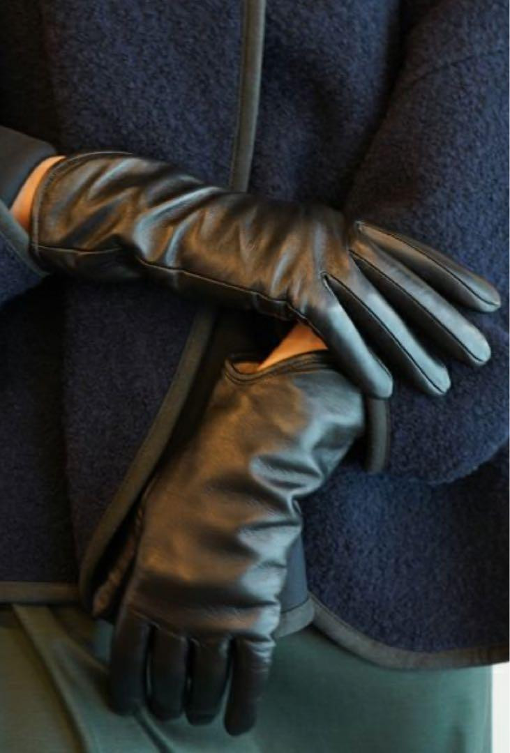Mame Kurogouchi Women's Leather Dress Gloves Size 2 Black Mame Kurogouchi Women's Leather Dress Gloves Size 2 Black