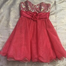 Delias Strapless Sequin Sparkly Tulle Skirt Cocktail Party Prom Dance Dress 5-6
