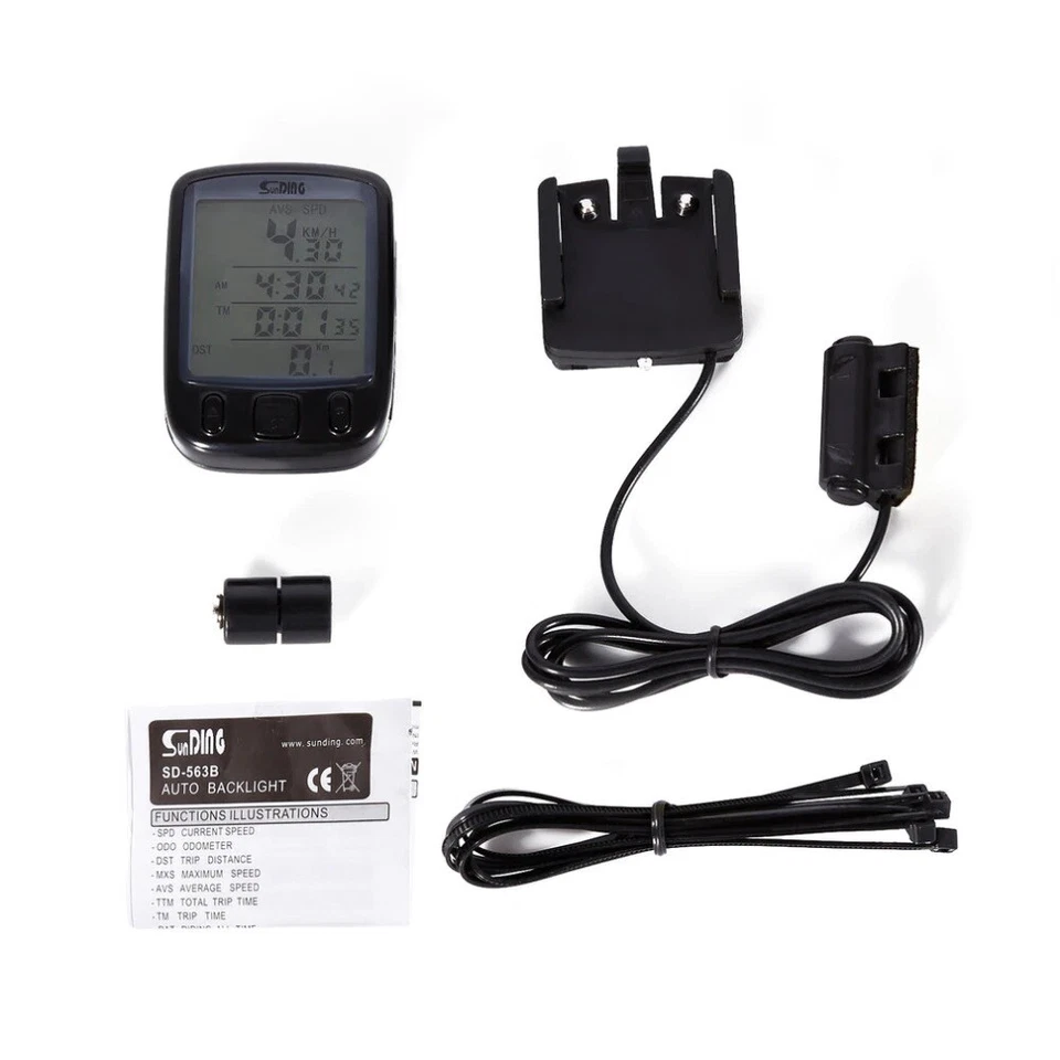 Waterproof Bicycle Speedometer Cycle Bike Meter Computer Speed Odometer Cycling - Image 2 of 4