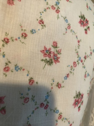 Vintage 70s Gunne Sax Style Ditsy Floral Lace Prairie Maxi Dress ILGWU S/M 11/12 - Picture 6 of 16