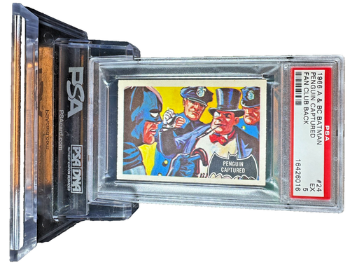 Batman Fan Club Back A&BC 1966 PENGUIN CAPTURED #24 EX 5 - Vintage garno PSA