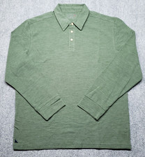 UNTUCKit Dao Polo Shirt Mens XL Green Long Sleeve Cotton Blend New