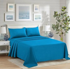 Flat Sheet Bed Sheets Poly Cotton Percale Single Double King Size Or Pillowcases