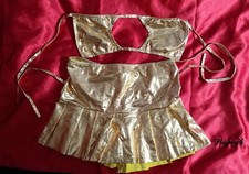 Dancer's Gold Lame' Skirt Set . Lingerie. Work. Cosplay.