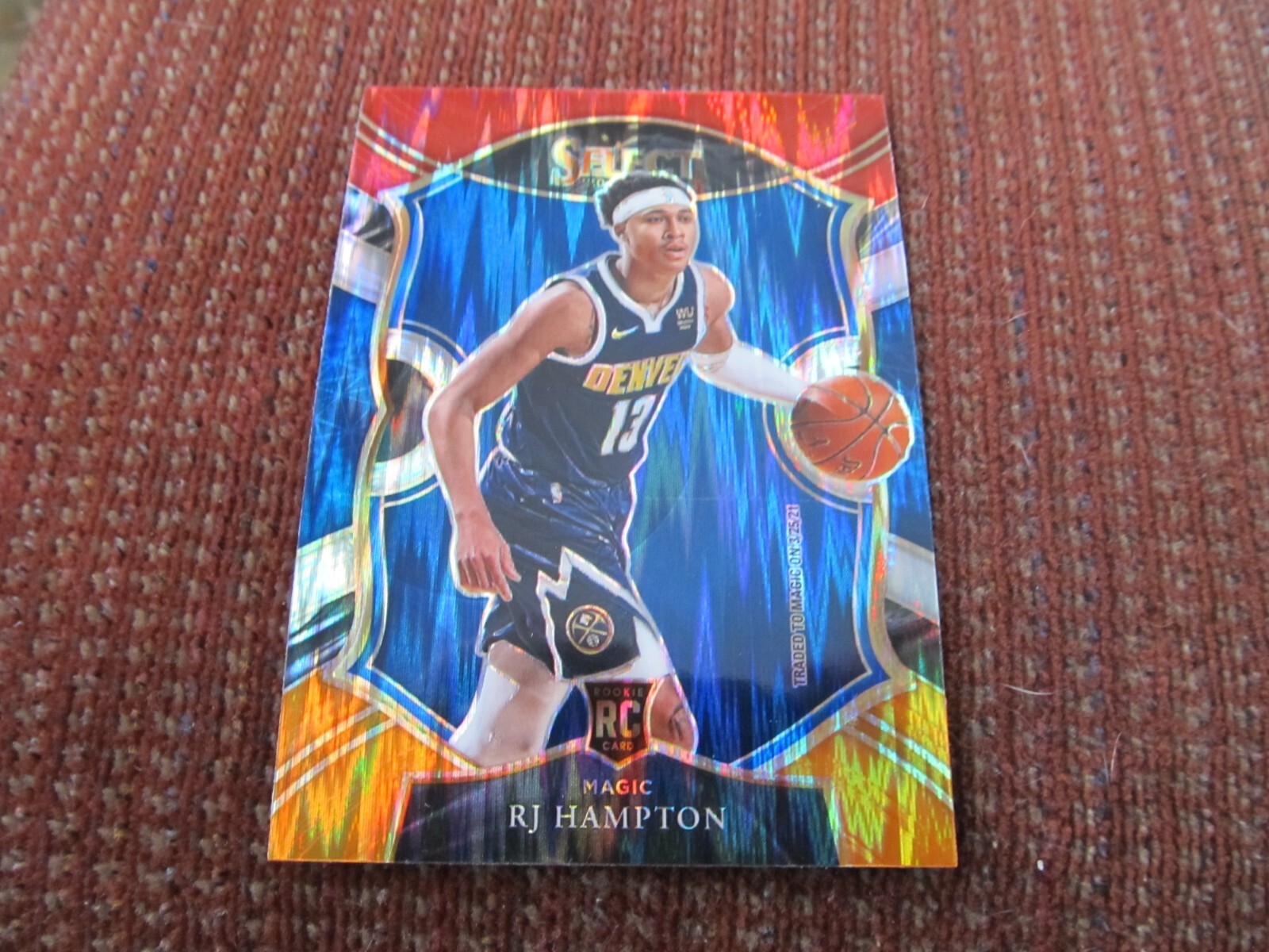2020-21 Select RJ Hampton RC #84 Concourse Red White Orange Flash Prizm NM-MT/MT