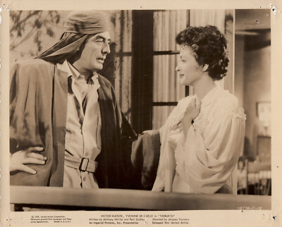 ORIGINAL VINTAGE CINEMA STILL PHOTO MOVIE TIMBUKTU VICTOR MATURE Y.DE CARLO