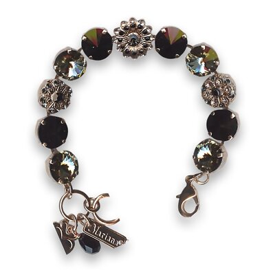 Bracelet by Mariana Woman Classy Jet and Black Diamond Swarovski Crystals