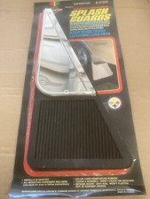 Vtg Set Of 2 Wide Splash Guards Cal Custom. 18 X 8 Stainless Rubber 1402