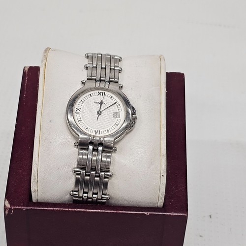Movado Silver White Face Swiss Movement Silver Tone Watch 84-36-829 - 6.25" - 第 1/8 張圖片