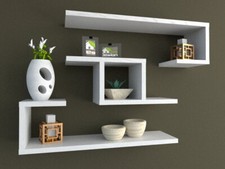 mensole da parete in legno cubo design galaxya vari colori