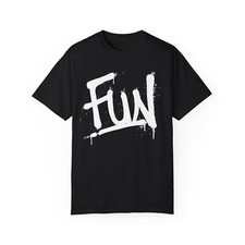 Divertido estilo arte graffiti urbano cita: Camiseta unisex teñida con prendas de vestir