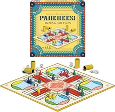 Parcheesi Royal Edition Board Dice Game -  Family Game Night Kids 8+ & Adults