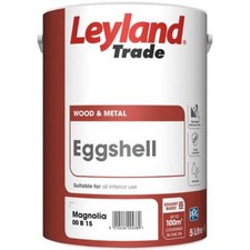 Leyland Trade Eggshell in Magnolia 5L - Hardwearing Solvent  (Oil) Based