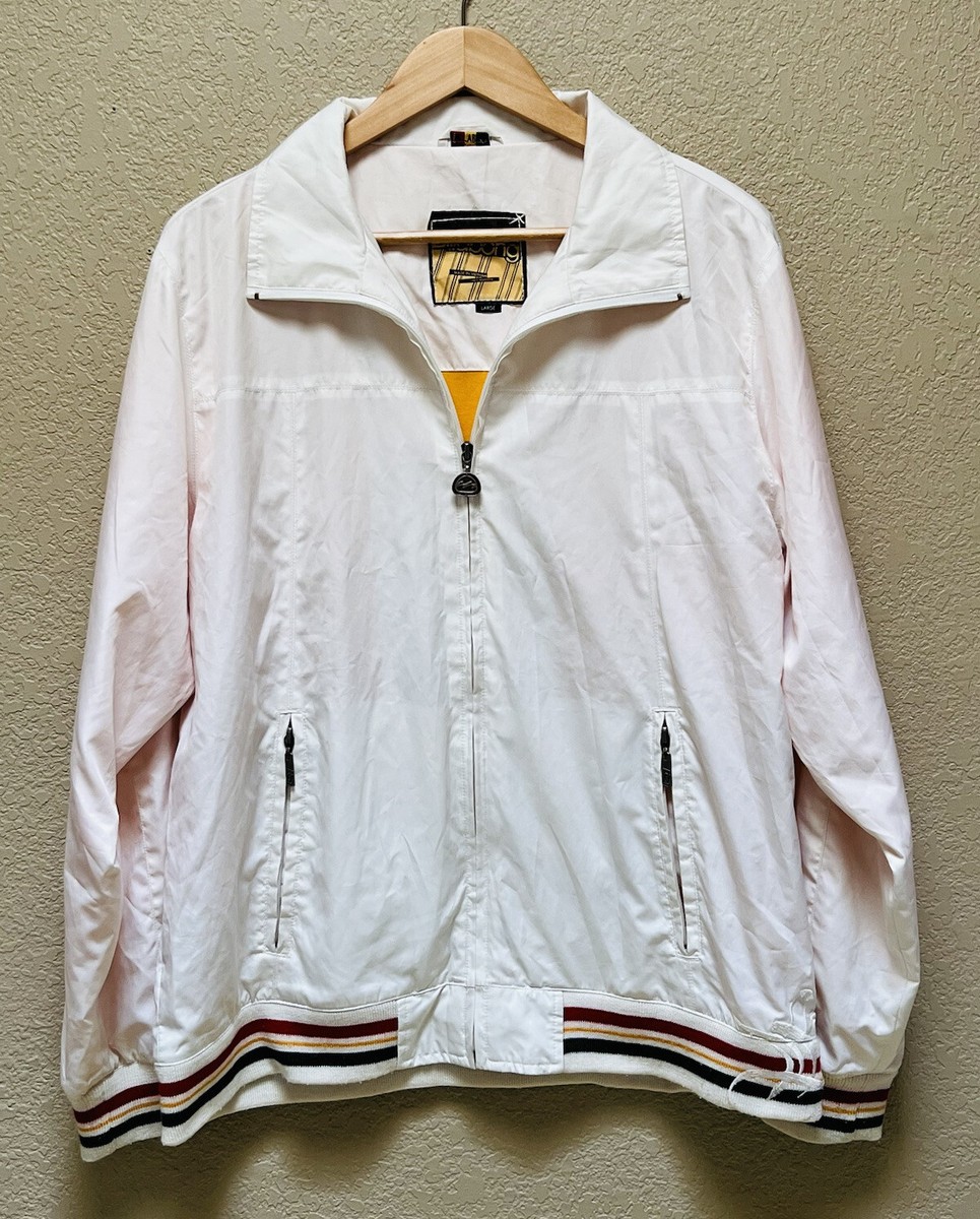 Billabong Vintage White Embroidered Logo Men's Full Zip Billabong Vintage White Embroidered Logo Men's Full Zip