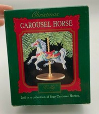 Hallmark Carousel Horse (#2/4 Holly) - Christmas Ornament - 1989 Box