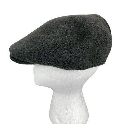 Lacoste Unisex Wool Felt Blend Flat Cap Beret Hat Forest Green
