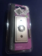 Style Selections Satin Nickel Doorbell Button Wired LED #0163362