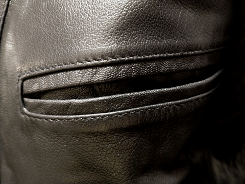 NWOT ASOS Black Leather Body Cotton Lining Fits Chest 38-40" Moto Biker Jacket M - Picture 9 of 13