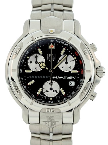 NOS Tag Heuer 41mm Vintage 6000 Series Limited Edition Hakkinen B+P Watch CH1114 - 第 1/11 張圖片