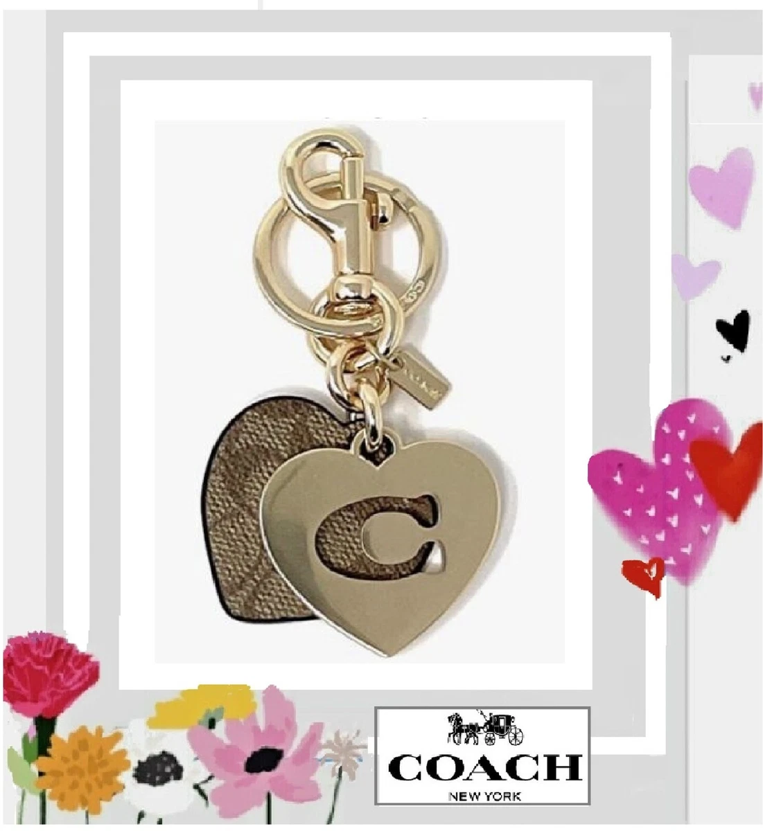 Coach Heart Bag Charm