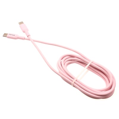 USB-C to Type-C Pink 6ft Long Cable PD Fast Charger Cord Power for Cell Phones