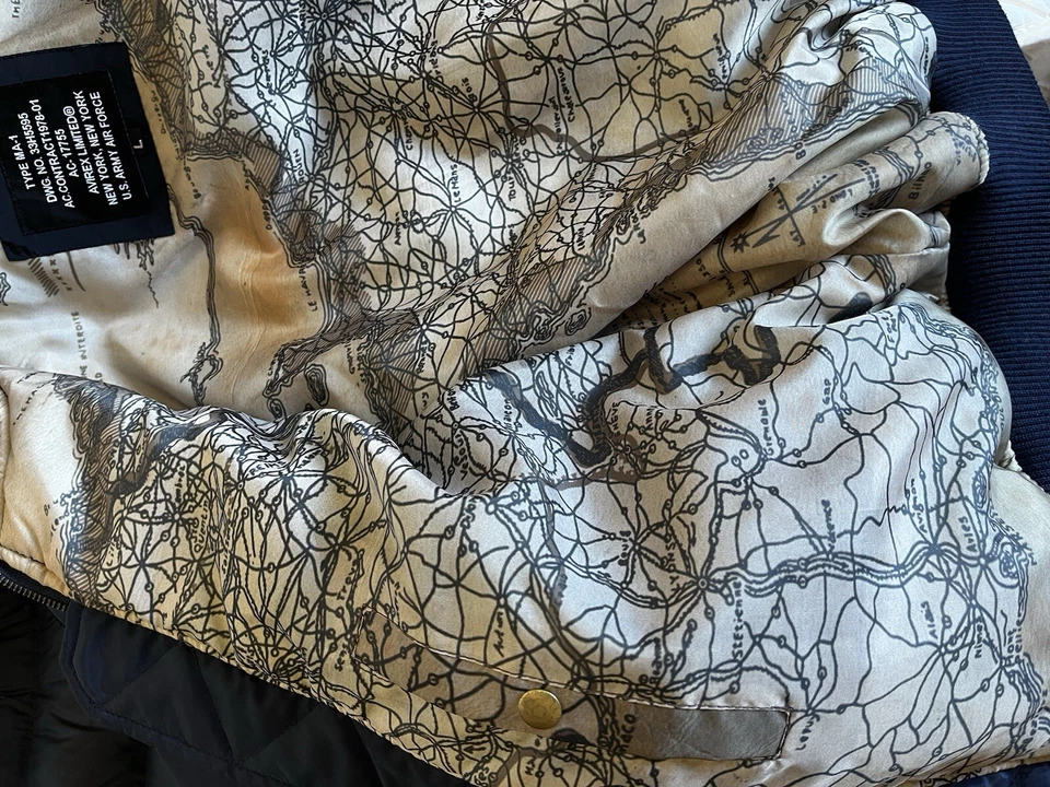 Avirex Bomber Blu Uomo - Tg. L/52 - Nuovo Con Etichette. - Imagen 4 de 4