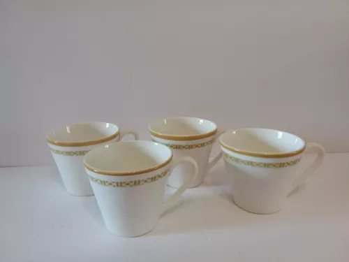 4 Vintage Syralite by Syracuse China USA Coffee Cups Mugs - A4