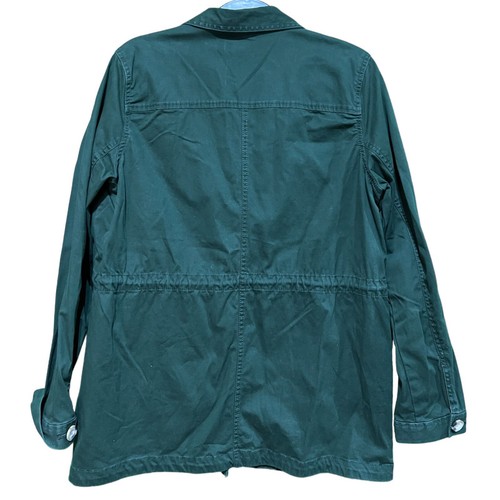 Kim Rogers donna colletto manica lunga preppy camicia giacca cappotto verde grande - Foto 2 di 5