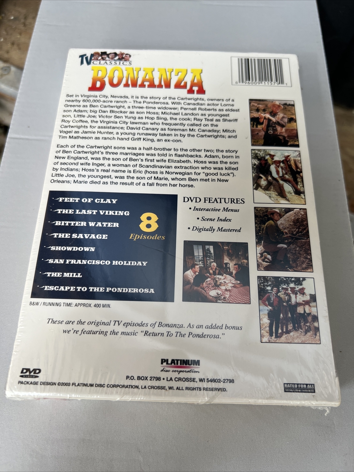 Bonanza DVD 2003 2-Disc Set Factory Sealed) 96009115791| eBay