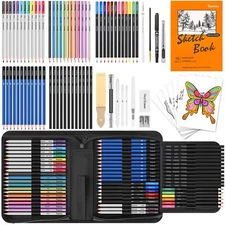 Art Supplies for Adults Kids 81-Pack Pro Art Kit Drawing Pencils Set Drawing ...