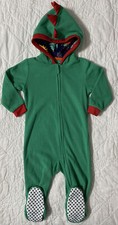 Pajamarama Hooded Dinosaur Footed Fleece Pajama Sleeper, 12 Months