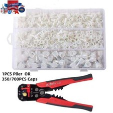 350/700PCS Nylon Core Closed End Crimp Cap Wire Connectors Terminals 22-10AWG