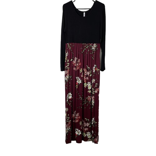 VIISHOW Womens Red Floral Long Sleeves 
