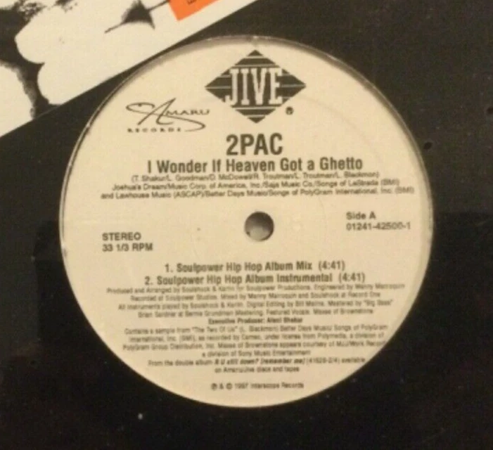 RARE SEALED - 2 PAC - I WONDER IF HEAVEN GOT A GHETTO - REMIXES - 1997 ORIGINAL - Image 3 of 4