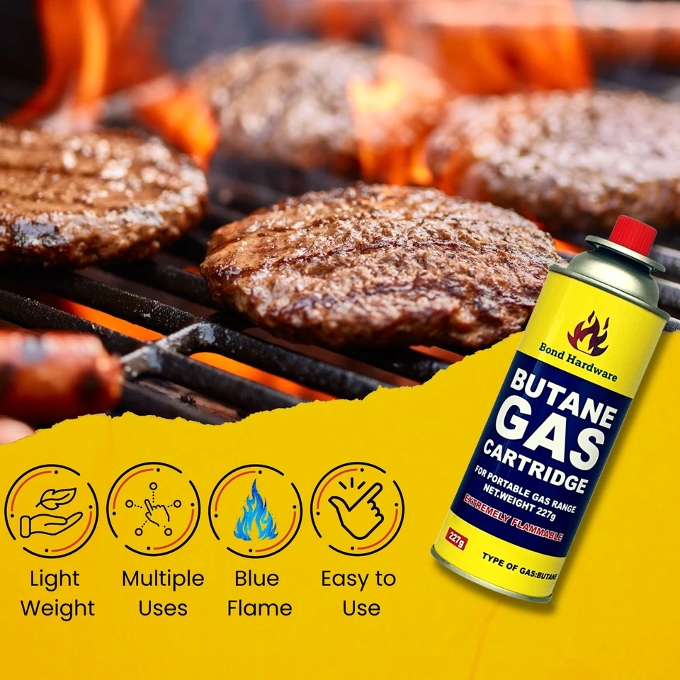 24 x BUTANE GAS BOTTLES 227GRAM CANISTERS FOR STOVES COOKERS GRILL HEATERS - Image 2 of 4