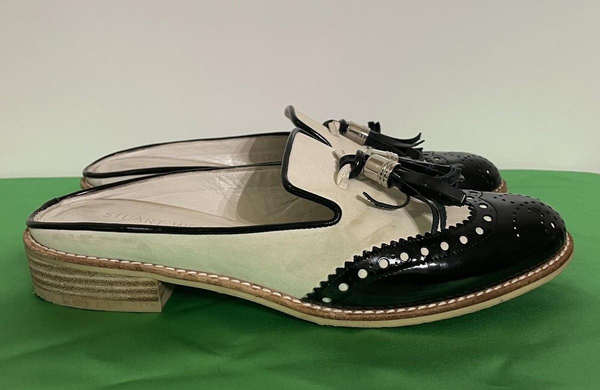 【ドゥーズィエムクラス】BALDAN MULE Women's Stuart Weitzman Mulething Brogue Leather Mule-Black