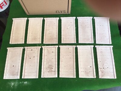 12 x Beton Guss Typ STÜTZMAUERN ABSCHNITTE - OO Scale HO scale ELV5