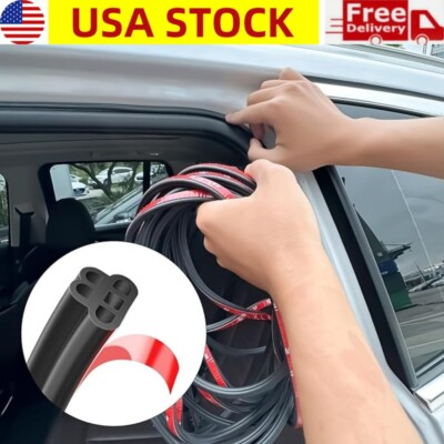 #ad 16FT Car Door Seal Strip Automotive Weather Stripping Double Layer Soundproofing $17.00