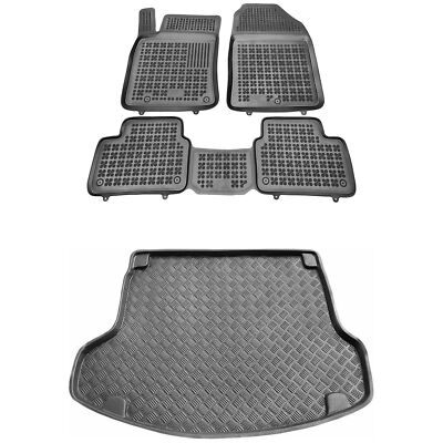 RX16190651-1 Satz Fußmatten und PE Kofferraumwanne für Hyundai i30 III Fastback