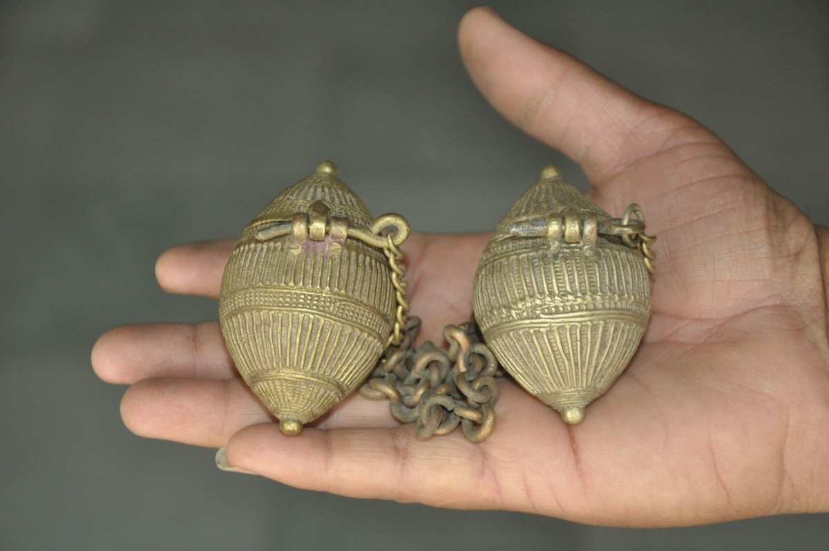 antique brass tobacco boxes Two Boxes, Northwestern European and probably soldered lead 2 Pc Vintage Brass Engraved