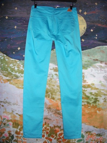 Bianco Jeans Women's Size 27 Turquoise Blue Pants Cotton - Picture 2 of 10