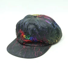 Vintage Hawaii Surf Hat Men's Black Rainbow Logo Embroidered Rainbow 90s