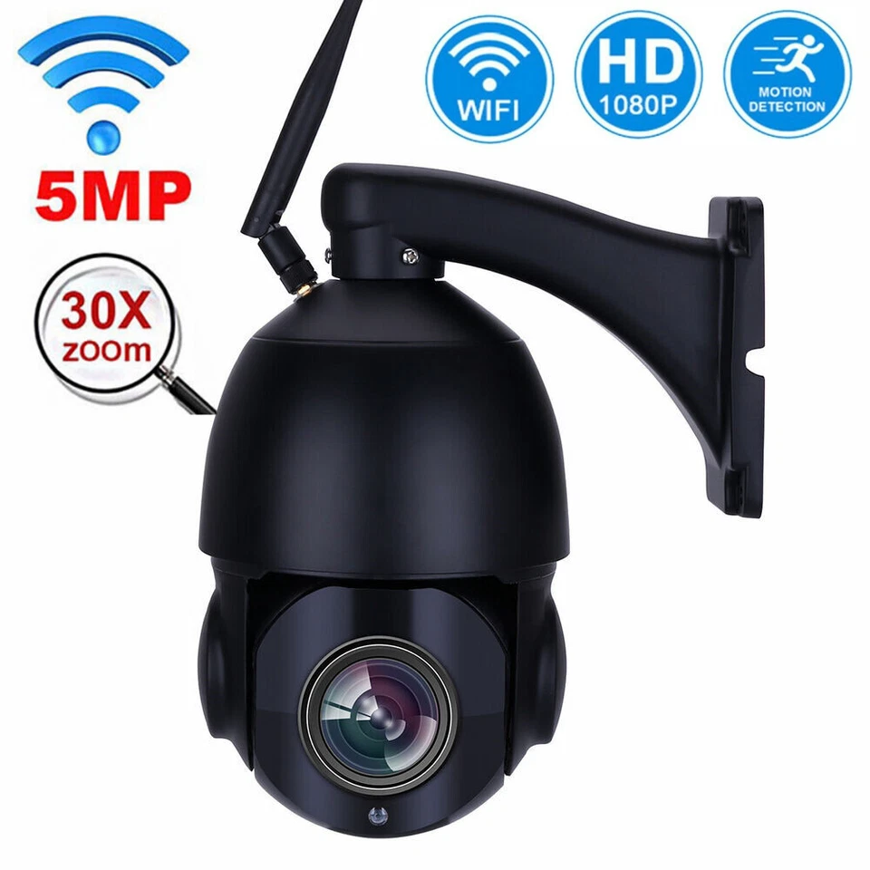 5MP FHD Wireless WiFi Camera Auto Track 2.4G CCTV Camera Outdoor 30X Zoom - Image 2 of 4