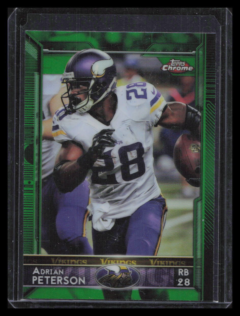2015 Topps Chrome #24 Adrian Peterson Green Refractor
